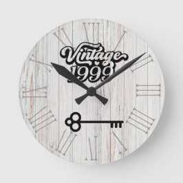 1999 Vintage Akrylväggslås Rund Klocka