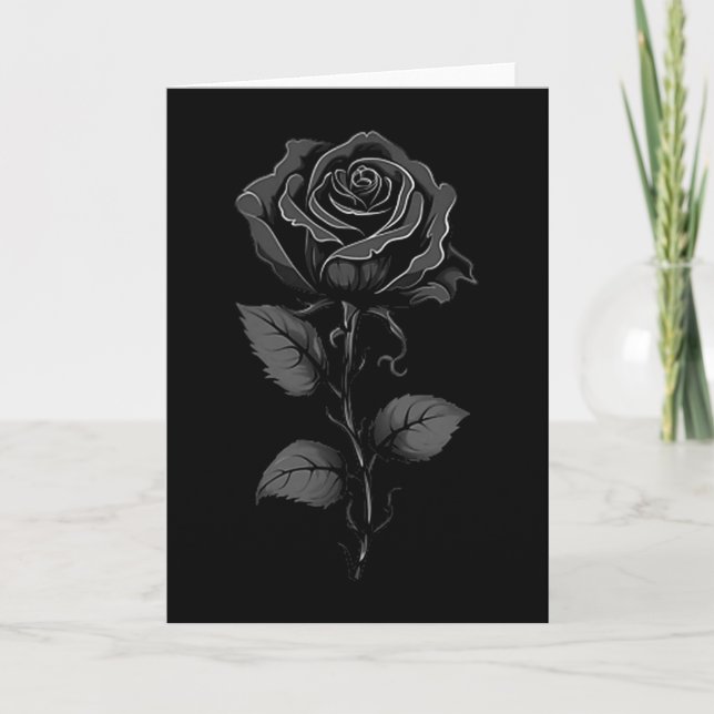 199 Flowers Black Rose Graphic , Small  Kort (Framsida)