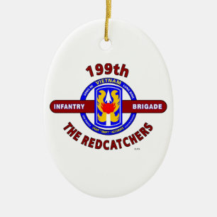 199TH INFANTERIBRIGAD "REDCATCHERSEN " VIETNAM JULGRANSPRYDNAD KERAMIK