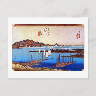 19 江 尻, 広 重 Ejiri-juku, Hiroshige, Ukiyo-e Vykort