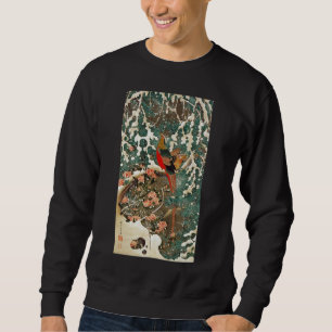 19. 雪中錦鶏図 若冲Pheasant i snön, Jakuchu Långärmad Tröja
