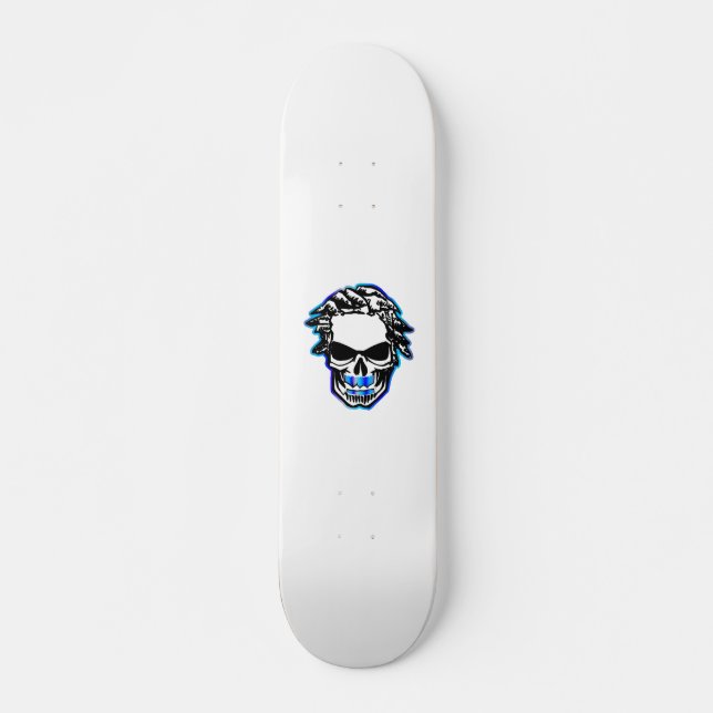 19,7 cm Plateau de skateboard Medhi34 Skull (Framsida)