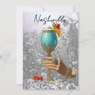*~*  19 A101 Cocktail FOTO Nashville MOGNA BRUDKVÄ Inbjudningar