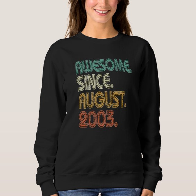 19 Ålder Fantastisk sedan augusti 2003 19:e födels T Shirt (Framsida)