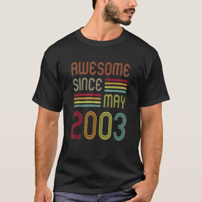 19 Ålder Fantastisk sedan maj 2003 50:e födelsedag T Shirt (Framsida)
