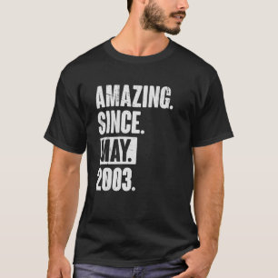 19 Ålderdom 19:e födelsedagen Fantastisk sedan maj T Shirt