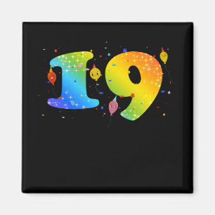 19 Åldersflickor 19:e födelsedagen Magnet