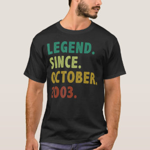 19 Åldersförklaring sedan oktober 2003 19:e födels T Shirt