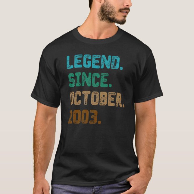 19 Åldersförklaring sedan oktober 2003 19:e födels T Shirt (Framsida)