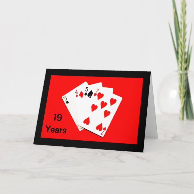 19 år är en stor sak! årsdags kort (Framsida)