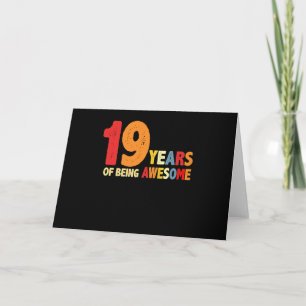 19 År Av Att Vara Awesome Gåvor 19 År Gammal Kort