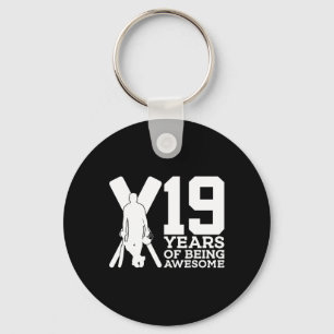19 år av att vara fantastisk cricket 19-årsdag nyckelring