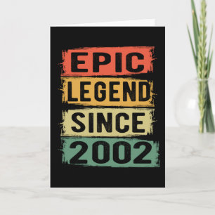 19 år gammal dag 2002 Epic Legend 19:e födelsedage Kort
