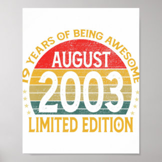 19 år gammal Fantastisk sedan augusti 2003 19:e fö Poster