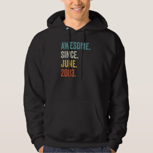 19 år gammal Fantastisk sedan juni 2003 19:e födel Hoodie