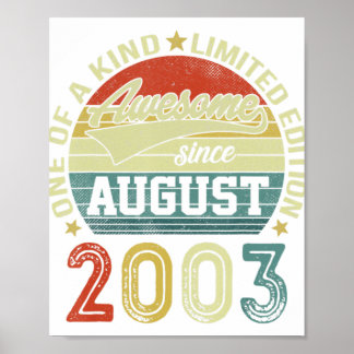 19 år gammal födelsedag Fantastisk sedan augusti 2 Poster