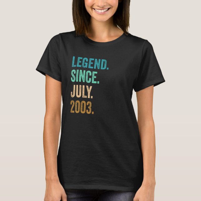 19 år gammal förklaring sedan juli 2003 19:e födel t shirt (Framsida)
