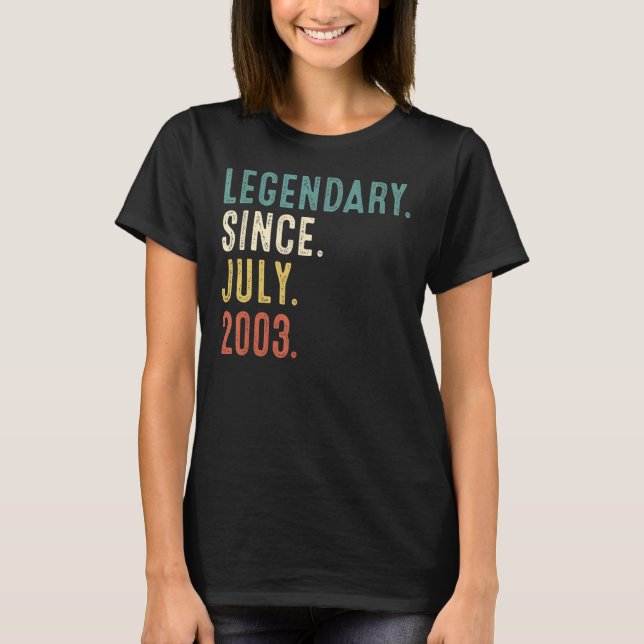 19 år gammal förklaring sedan juli 2003 19:e födel t shirt (Framsida)
