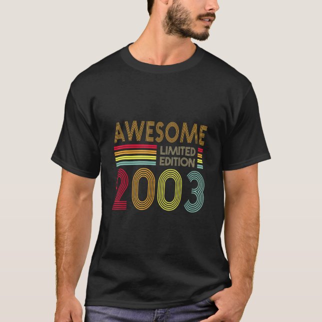 19 år gammal Retro Fantastisk 2003 Editon 19:e föd T Shirt (Framsida)