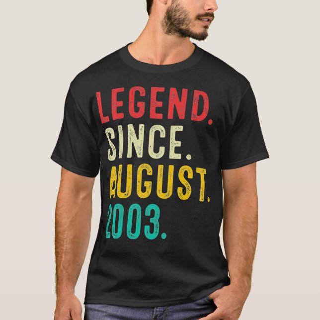 19 år gammal retro-förklaring sedan augusti 2003 1 t shirt (Framsida)