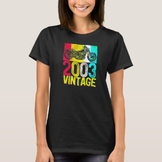 19 år gammal Retro Motorcykel Vintage 2003 19-årsf T Shirt