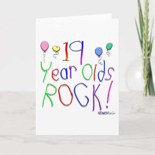 19 år gammal Sten! Kort för hälsning (Framsida)