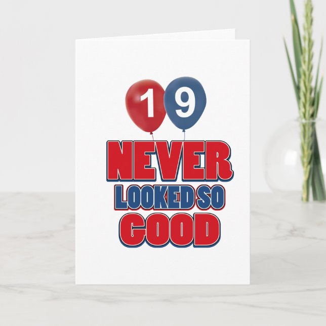 19-årig födelsedagskalender kort (Framsida)