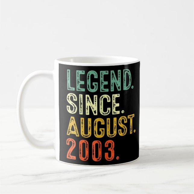 19 års ålder sedan augusti 2003 18:e födelsedag kaffemugg (Vänster)