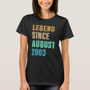 19 års ålder sedan augusti 2003 födelsedagen t shirt