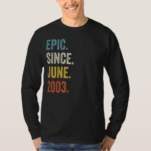 19 års ålder sedan juni 2003 19:e födelsedagen t shirt