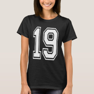 19-års college-nummer t shirt