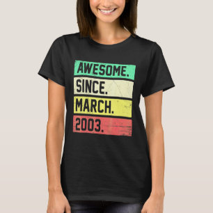 19-årsdag 19 år gammal Super sedan 20 mars T Shirt