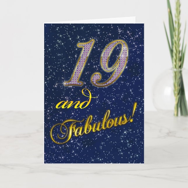 19-årsdag för någon Fabulous Kort (Framsida)