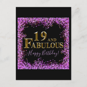 19-årsdag vykort