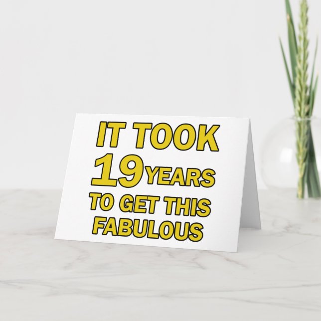 19-årsdesign kort (Framsida)