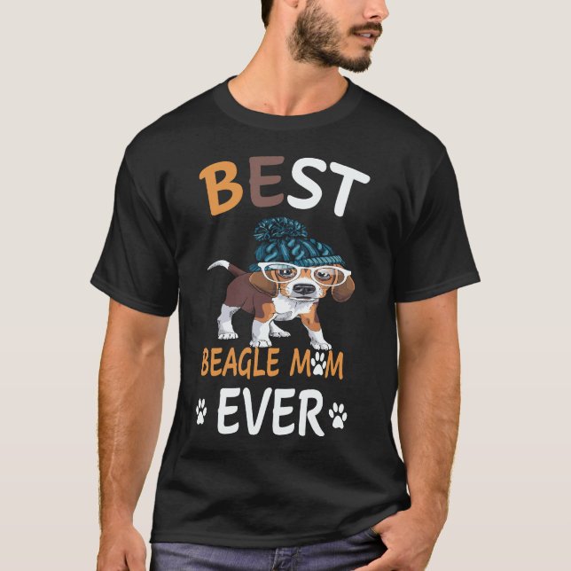 19 Bästa Beagle Mamma Någonsin Beagle T Shirt (Framsida)