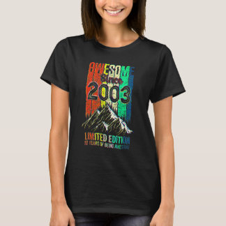 19 Birthday  Awesome Since 2003  Vintage T Shirt