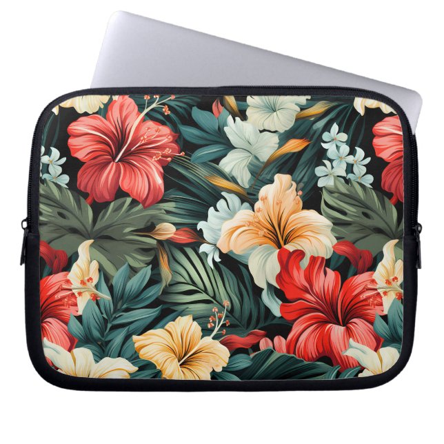 #19-Blommönster Laptop Fodral (Framsidan)