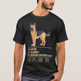 19 Bomull Savla Tysk Shepherd hundhår Tysk Shepher T Shirt
