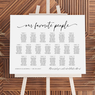 19 Bord Vår Favoritpersoner Platsdiagram Plan Poster
