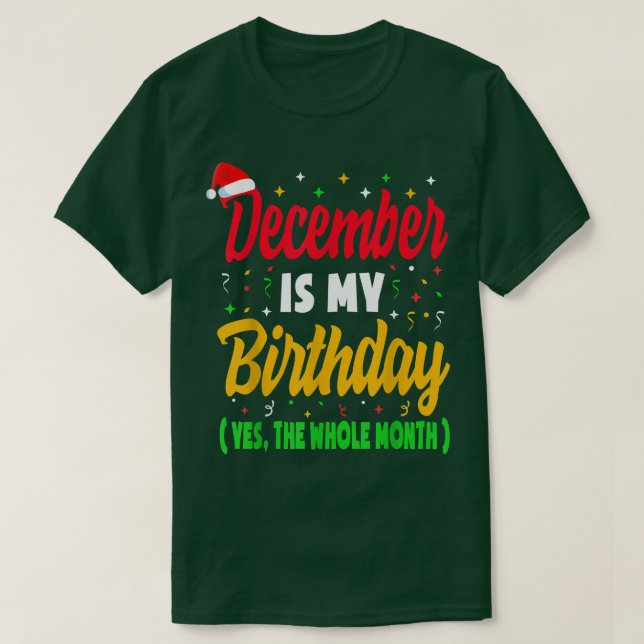 19 december: Kvinnor i Manar, december är min föde T Shirt (Design framsida)