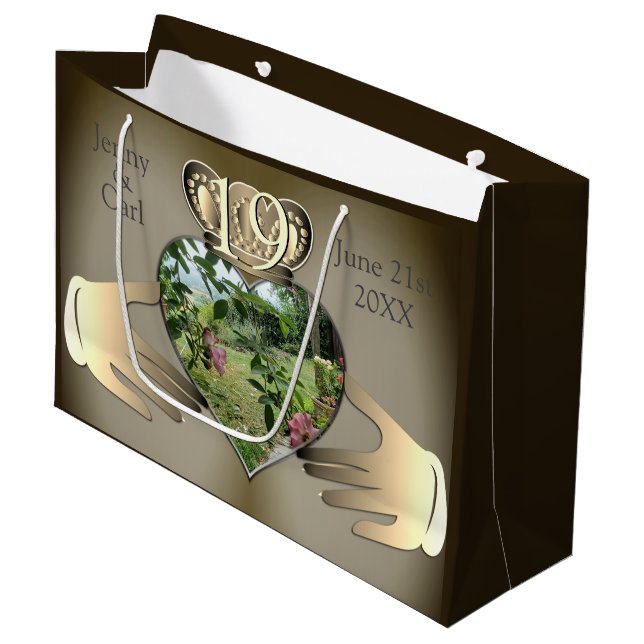 19:e,8:e Bronze Photo Anniury Claddaugh (Framsidan Vinklad)