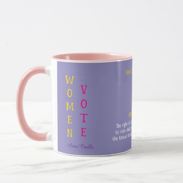19:e ändringsförslagsmuggen mugg (Vänster)