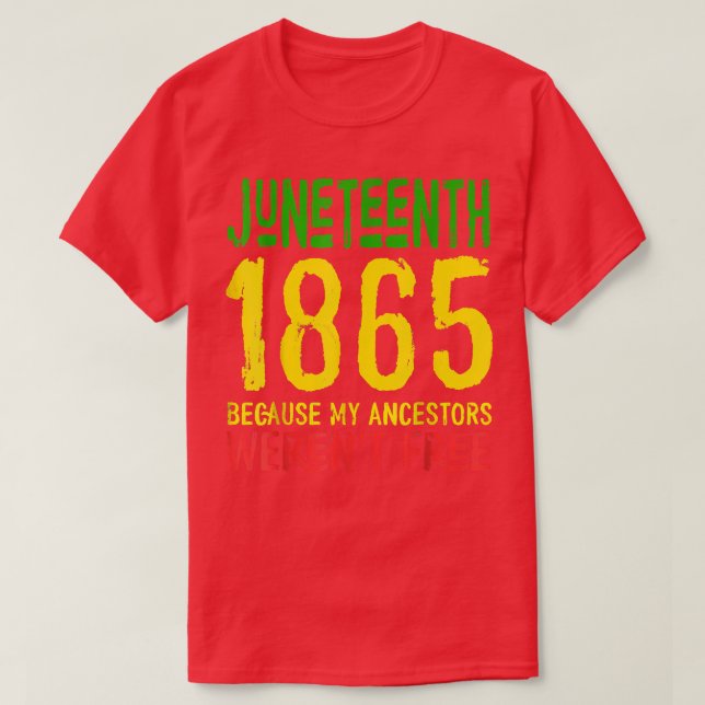 19:e årsdagen 1865 Frihetsdagen, juntonde  T Shirt (Design framsida)