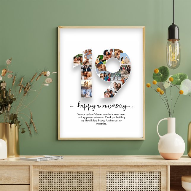 19:e årsdagen Poster fotokollage (Skapare uppladdad)