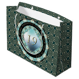 19:e Bröllop-årsdagen Acquamarine MedallionText