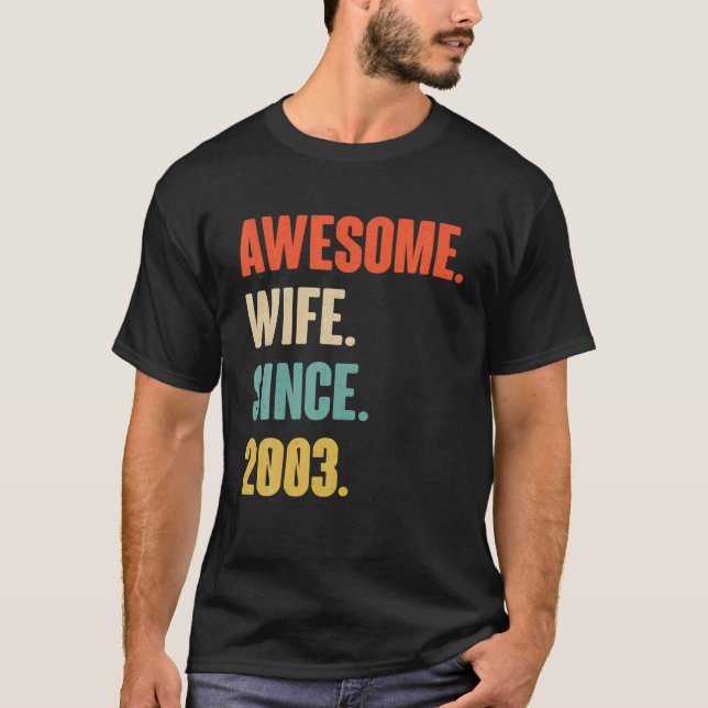 19:e Bröllop-årsjubiléet för hennes fru i Fantasti T Shirt (Framsida)