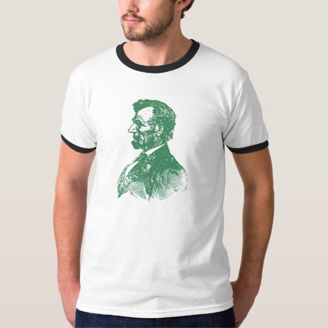 19:e C. Abe Lincoln, grönt Tee Shirt (Framsida)
