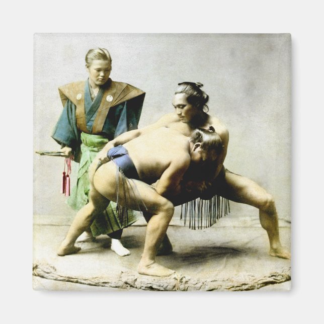 19:e C. Japanska brottare Magnet (Framsidan)