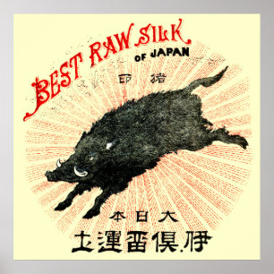 19:e C. Japanska Silke Poster